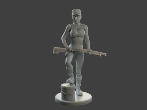 Beautiful Warrior Girl BWG 002 3D Print Model