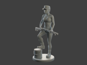 Beautiful Warrior Girl BWG 002 3D Принт Модель