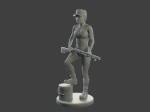 Beautiful Warrior Girl BWG 002 3D Print Model
