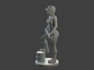 Beautiful Warrior Girl BWG 002 3D Принт Модель