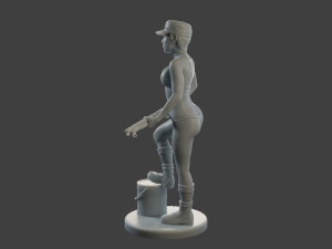 Beautiful Warrior Girl BWG 002 3D Принт Модель