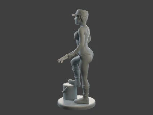Beautiful Warrior Girl BWG 002 3D Print Model