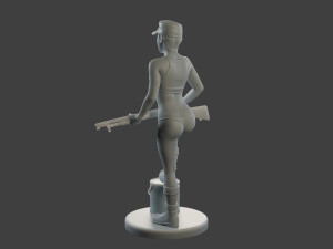 Beautiful Warrior Girl BWG 002 3D Принт Модель