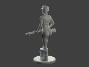 Beautiful Warrior Girl BWG 002 3D Print Model