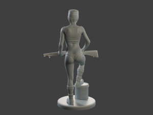 Beautiful Warrior Girl BWG 002 3D Принт Модель