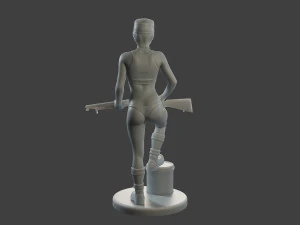 Beautiful Warrior Girl BWG 002 3D Print Model