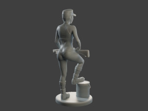 Beautiful Warrior Girl BWG 002 3D Принт Модель