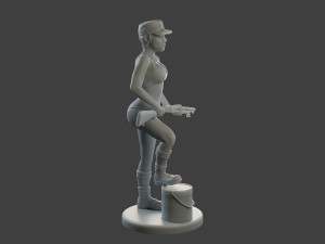 Beautiful Warrior Girl BWG 002 3D Принт Модель
