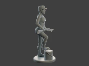 Beautiful Warrior Girl BWG 002 3D Print Model