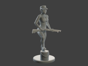 Beautiful Warrior Girl BWG 002 3D Принт Модель
