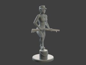Beautiful Warrior Girl BWG 002 3D Print Model