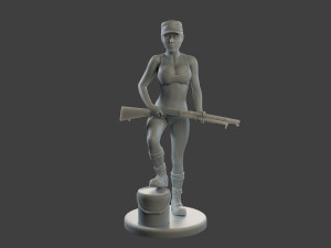 Beautiful Warrior Girl BWG 002 3D Принт Модель