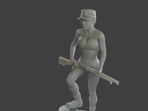 Beautiful Warrior Girl BWG 002 3D Print Model