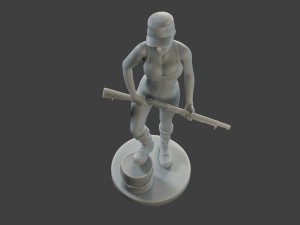 Beautiful Warrior Girl BWG 002 3D Принт Модель