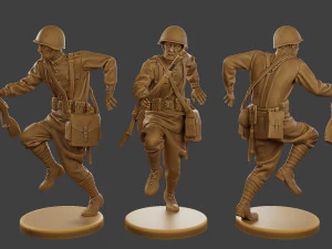 Русский солдат ww2 R3 001 3D Принт Модель