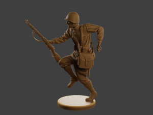 Russian soldier ww2 R3 001 3D Принт Модель