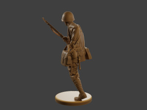 Russian soldier ww2 R3 001 3D Принт Модель