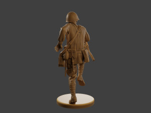 Russian soldier ww2 R3 001 3D Принт Модель