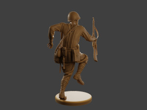Russian soldier ww2 R3 001 3D Принт Модель