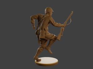 Russian soldier ww2 R3 001 3D Принт Модель