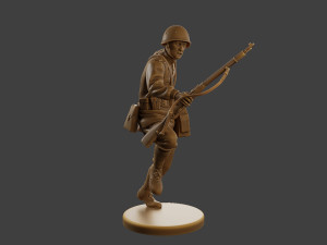 Russian soldier ww2 R3 001 3D Принт Модель