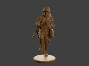Russian soldier ww2 R3 001 3D Принт Модель
