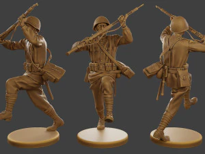 Soldato russo ww2 R3 002 Modello di stampa 3D