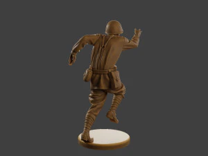 Russian soldier ww2 R3 003 3D Print Model