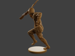 Russian soldier ww2 R3 004 3D Принт Модель