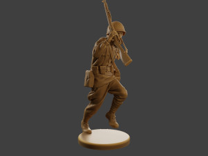 Russian soldier ww2 R3 004 3D Принт Модель