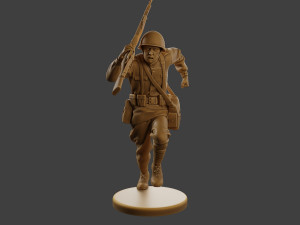 Russian soldier ww2 R3 004 3D Принт Модель