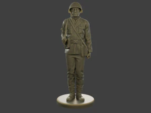 Soldado Comunista Tcheco-Eslovaco CCS1 000 Modelo de Impressão 3D