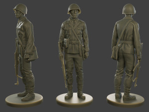 CzechSlovak Communist Soldier CCS1 001 3D Print Model