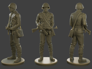 CzechSlovak Communist Soldier CCS1 002 3D Print Model
