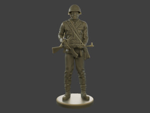 CzechSlovak Communist Soldier CCS1 002 3Dプリントモデル