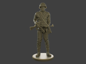 CzechSlovak Communist Soldier CCS1 002 3Dプリントモデル