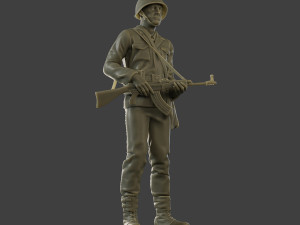 CzechSlovak Communist Soldier CCS1 002 3Dプリントモデル