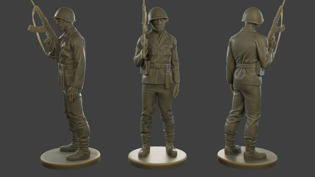 CzechSlovak Communist Soldier CCS1 003 Model do druku 3D .c4d .max .obj .3ds .fbx .stl .blend 