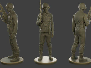 チェコ・スロバキア共産主義兵士 CCS1 003 3Dプリントモデル