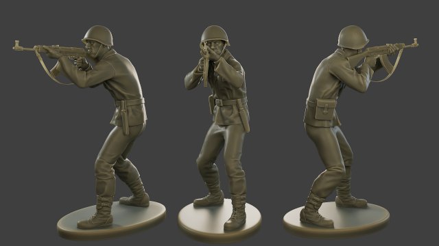 CzechSlovak Communist Soldier CCS1 005 3D प्रिंट मॉडल .c4d .max .obj .3ds .fbx .stl .blend 