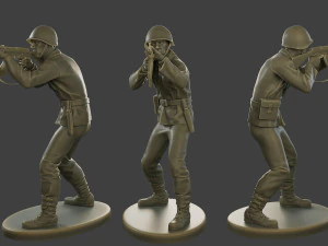 チェコ・スロバキア共産主義兵士 CCS1 005 3Dプリントモデル