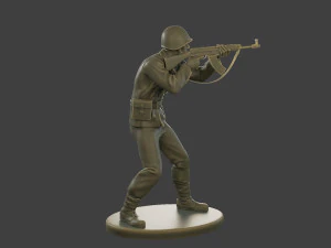 CzechSlovak Communist Soldier CCS1 005 3D Print Model