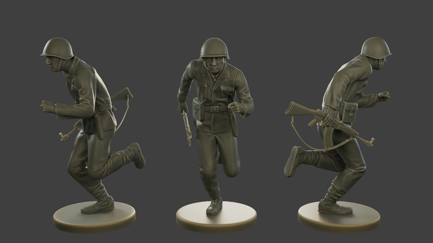 CzechSlovak Communist Soldier CCS1 007 3D Print Model .c4d .max .obj .3ds .fbx .stl .blend 