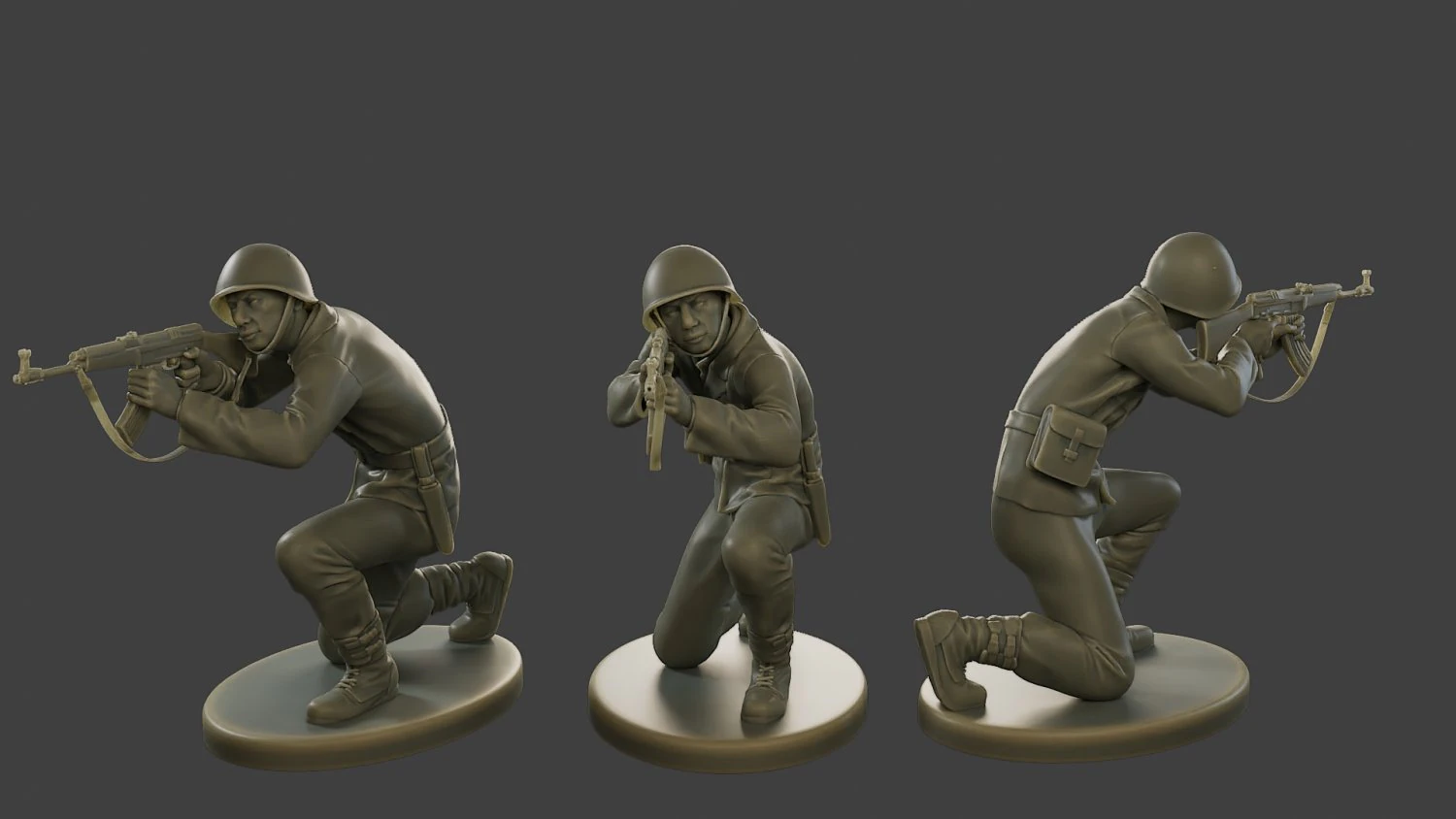 CzechSlovak Communist Soldier CCS1 008 3D Print Model .c4d .max .obj .3ds .fbx .stl .blend 