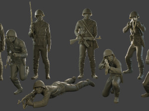 CzechSlovak Communist Soldier CCS1 Pack 1 3D Print Model