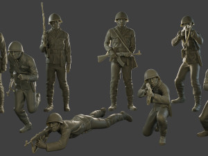 CzechSlovak Communist Soldier CCS1 Pack 1 3D 打印模型