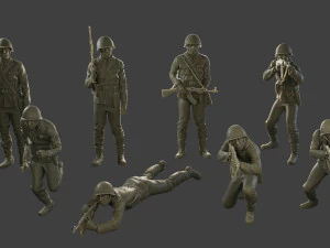 CzechSlovak Communist Soldier CCS1 Pack 1 3D Print Model