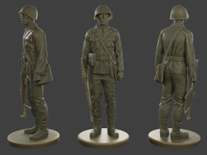 CzechSlovak Communist Soldier CCS1 Pack 1 3D Print Model
