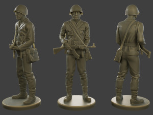 CzechSlovak Communist Soldier CCS1 Pack 1 3D 프린트 모델