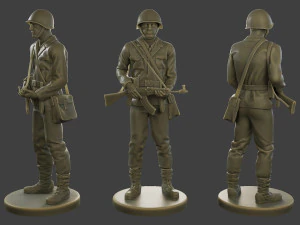 CzechSlovak Communist Soldier CCS1 Pack 1 3D Print Model